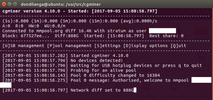 Tangkapan Skrin Terminal Ubuntu