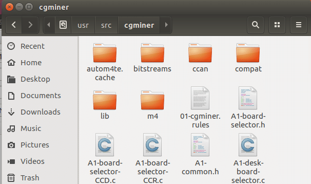 Pemilihan Folder Ubuntu Skrin