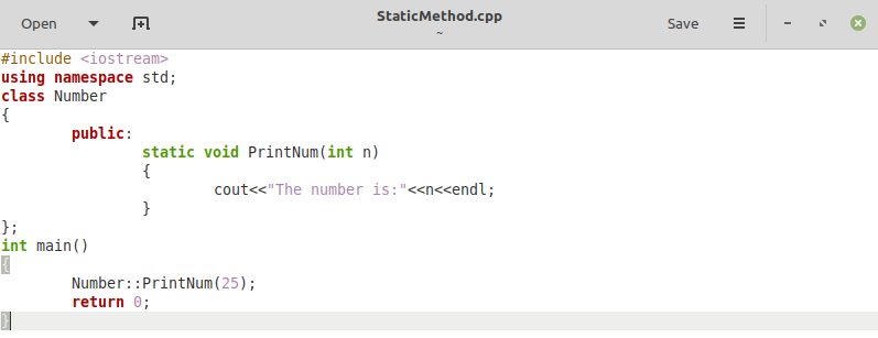   Statična metoda C++