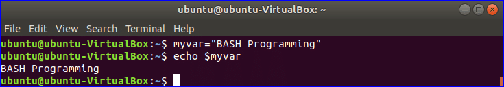 Variablen Bash-Programmierung