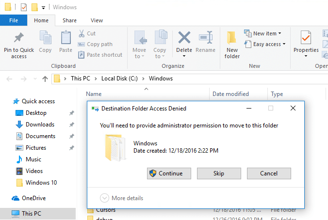 regedit הישן ב- Windows 10 יוצרי עדכון