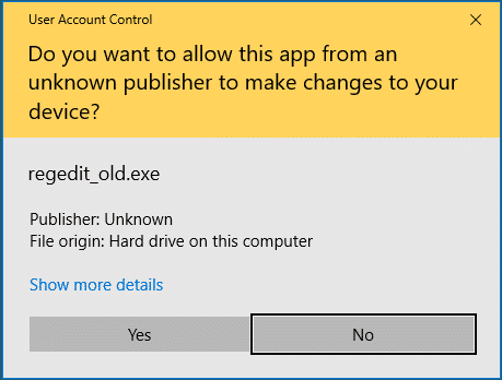 vecchio regedit nell'aggiornamento dei creatori di Windows 10